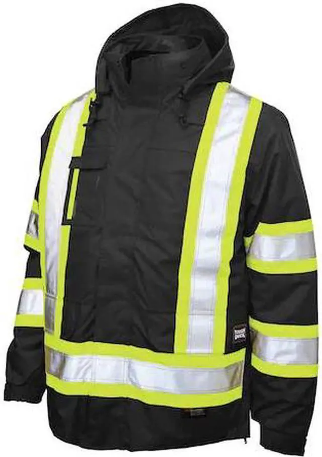 Main image of TOUGH DUCK S42651 Men's Hi-Vis 5-in-1 Safety Jacket, 300D Poly Oxford with PU