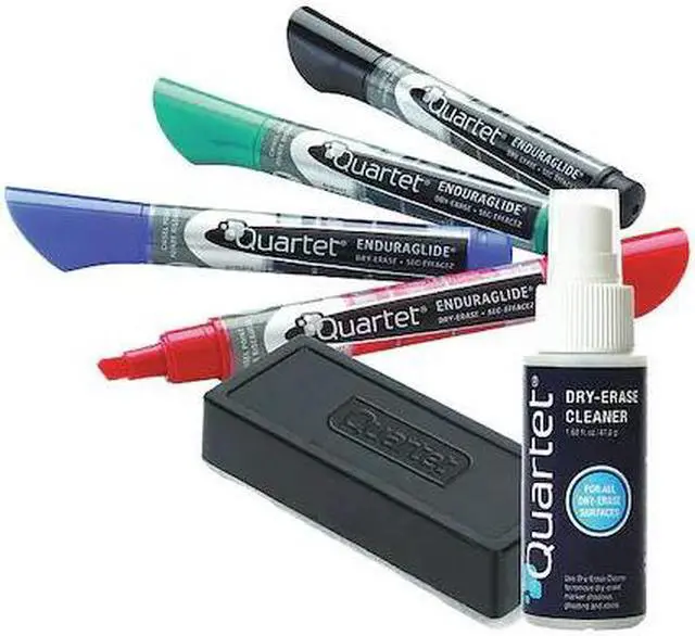 Alt view image 2 of 11 - Dry Erase Marker Set, Chisel Tip, Assorted Colors, PK4 QUARTET 5001M-4SKA