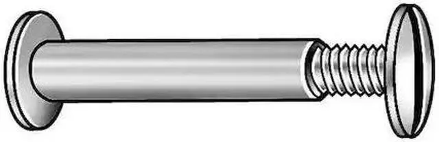 Main image of ZORO SELECT 5MA90 Binding Barrel, #8-32, 3/4 in Brl Lg, 13/64 in Brl Dia,