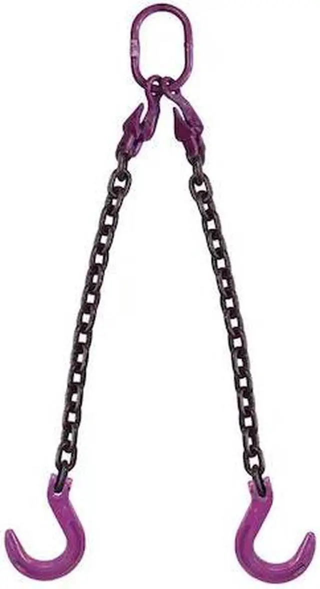 Main image of US CARGO CONTROL 38G100DOFA-20 3/8" x 20' - Adjustable 2 Leg Chain Sling w/