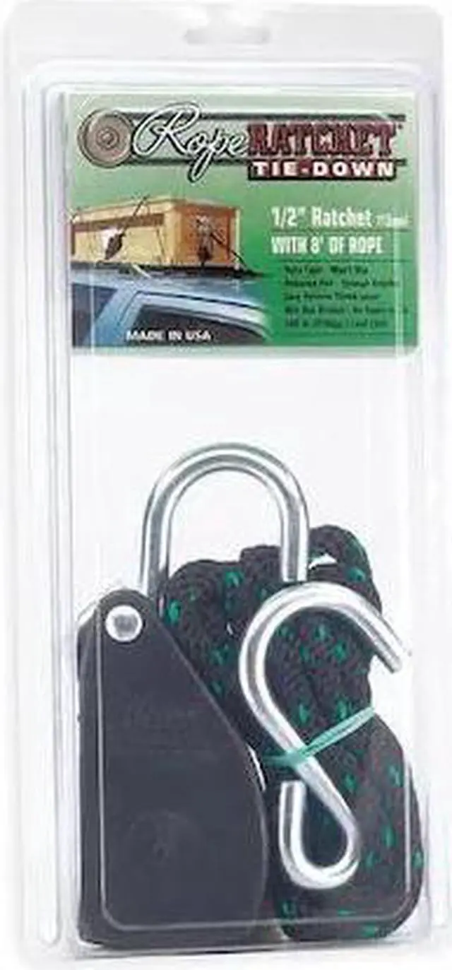 Alt view image 2 of 2 - ROPE RATCHET 10030 Rope Ratchet,Hook,8 ft.L,Polypropylene