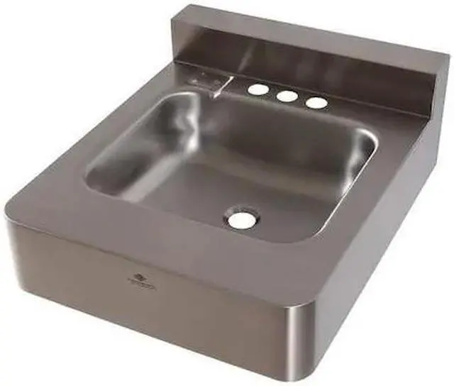 Alt view image 2 of 2 - ACORN CONTROLS 1953-1-09-GT-H34 Silver Bathroom Sink, Stainless Steel, Wall