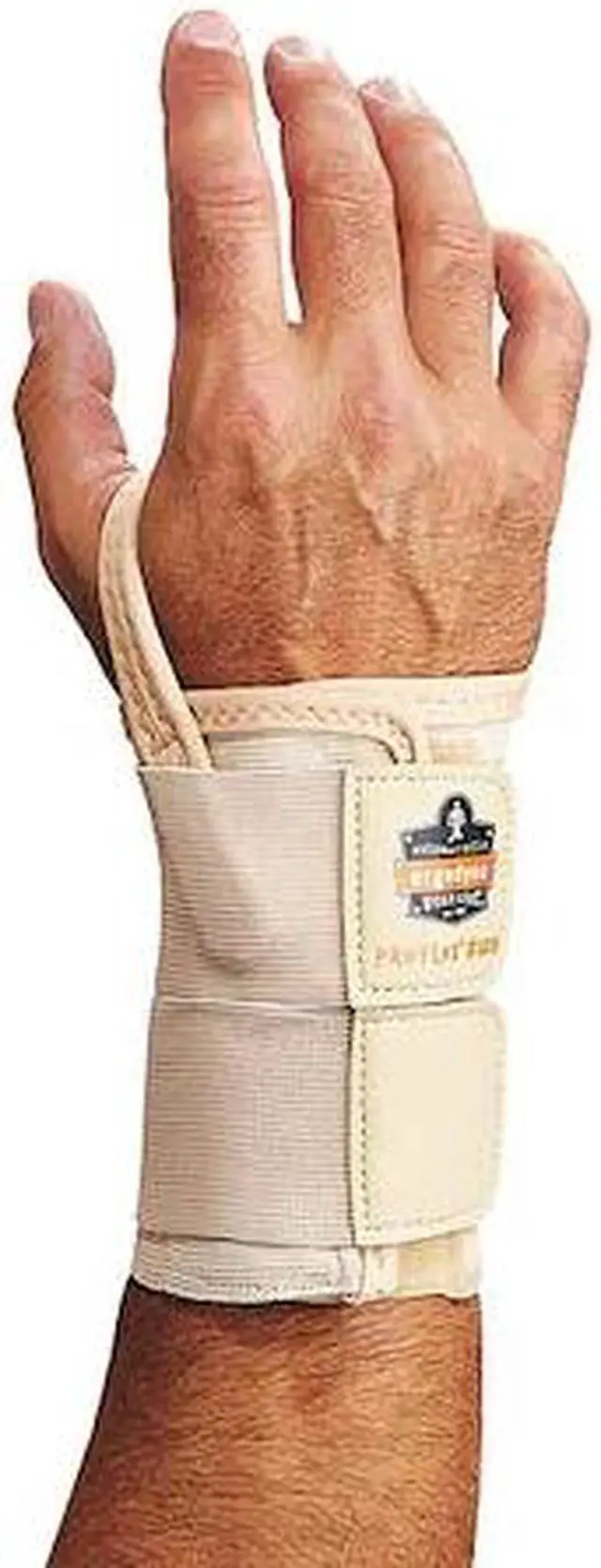 Alt view image 3 of 4 - Ergodyne ProFlex 4010 Double Strap Right Wrist Support Large Tan 70126