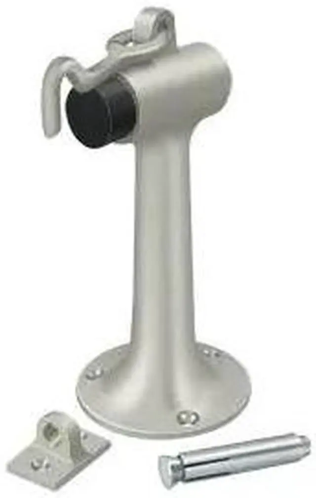 Alt view image 3 of 3 - Deltana DSF630U15 6" Solid Brass Floor Mount Bumper, Satin Nickel