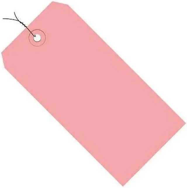 Main image of PARTNERS BRAND G11023J Shipping Tags, Pre-Wired, 13 Pt., 3 1/4" x 1 5/8", Pink,