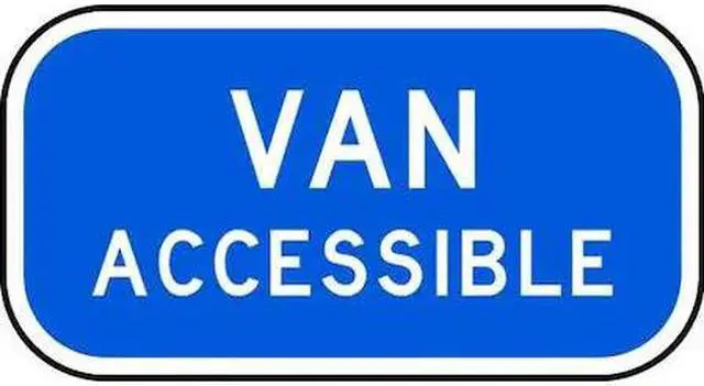 Main image of LYLE R7-8B-12HA Van Accessible Parking Sign, 12" W, 6" H, English, Aluminum,