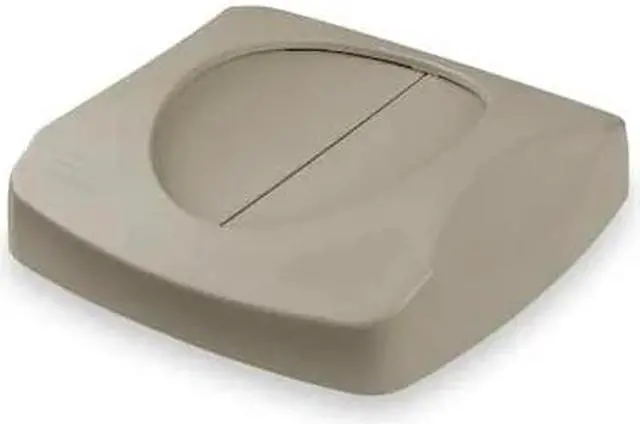 Main image of RUBBERMAID FG268988BEIG Trash Can Top,Drop Top,Swing Closure