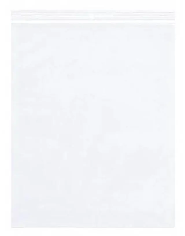 Main image of PARTNERS BRAND PB7025 12" x 15" Poly Bags W/Hang Hole, 4 mil, Clear, PK 1000
