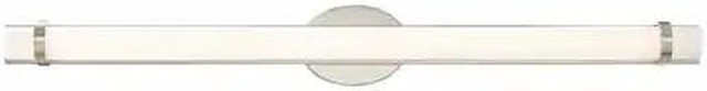 Main image of NUVO 62-935 Slice 36 in. LED Wall Sconce Polished Nickel Finish White Ac