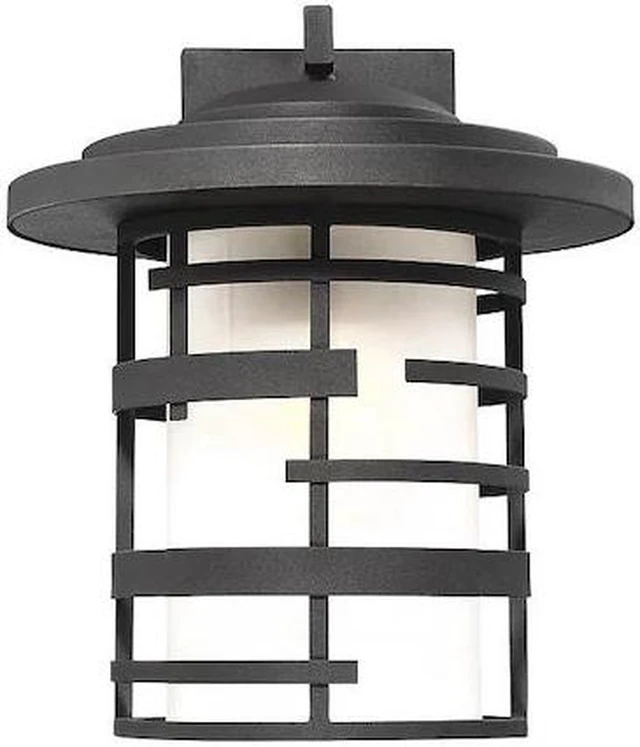 Main image of NUVO 60-6403 Lansing 1-Light 14 in. Outdoor Wall Lantern with Etched Glass