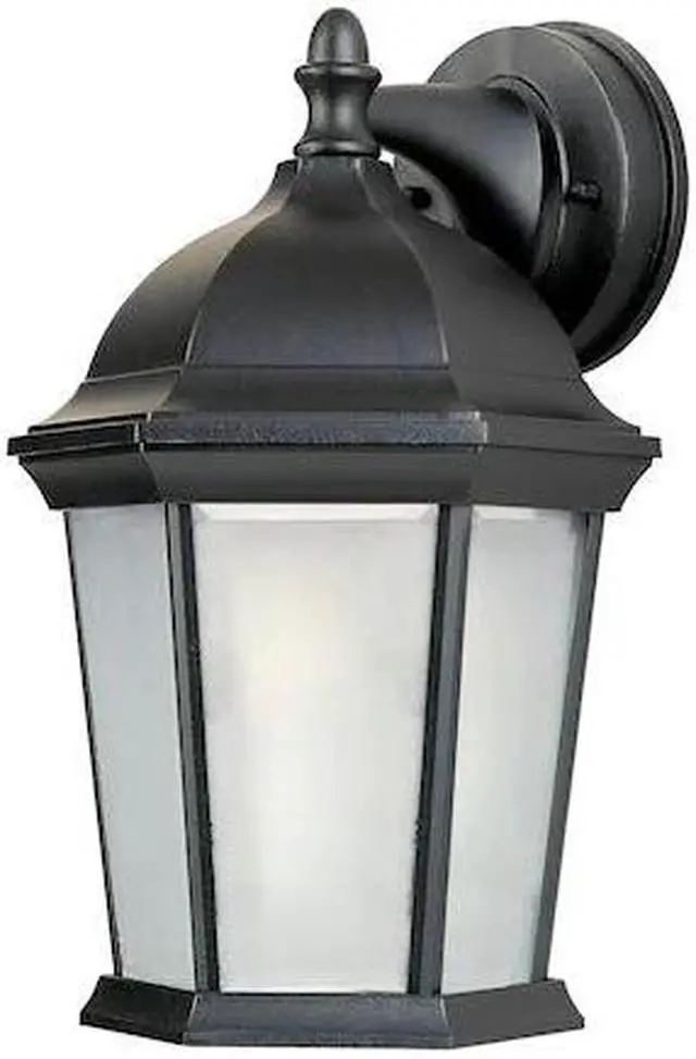Main image of MAXIM 56024FTBK Builder Cast LED E26 1-Light 8" Wide Black Outdoor Wall Sconce