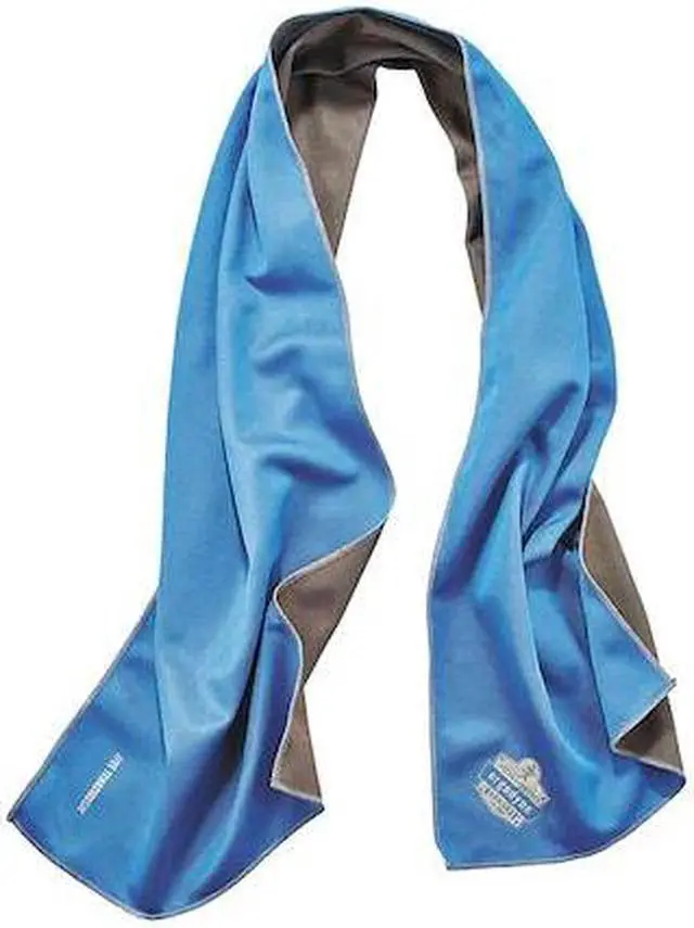 Alt view image 2 of 8 - ERGODYNE 6602MF Cooling Towel,Bl,40-7/8in.L x 9-3/4in.W