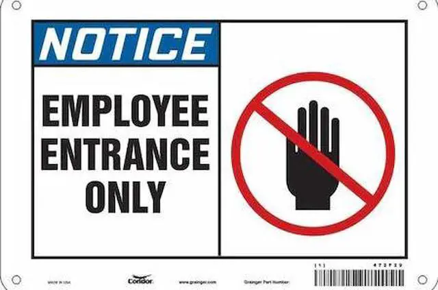 Main image of CONDOR 472F29 Safety Sign, 7 in Height, 10 in Width, Aluminum, Vertical