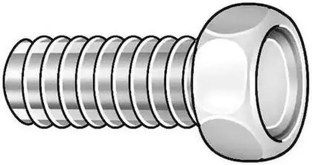 Main image of ZORO SELECT 575685-PG #12-24 x 1/2 in Hex Hex Machine Screw, Zinc Plated Steel,