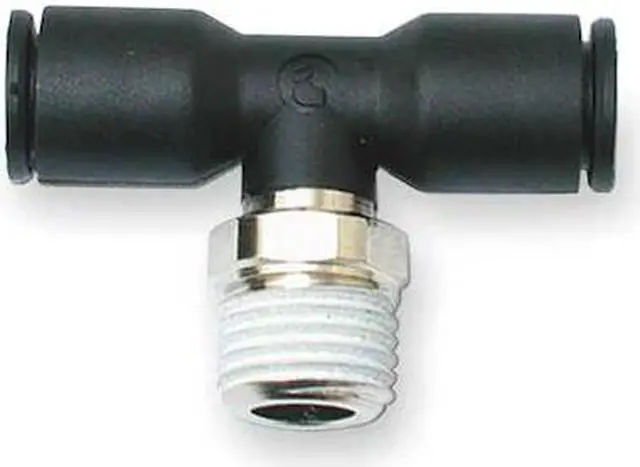 Main image of LEGRIS 3108 12 13 Push-Fit Tee Fitting, 12mm Tube Size, Fiberglass-Reinforced