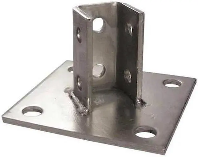 Alt view image 2 of 2 - CALBRITE S45800PB00 Post Base for 1-5/8 in Strut,304 SS