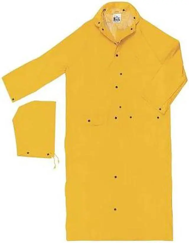 Main image of MCR SAFETY 360CX7 Raincoat with Detachable Hood,Yellow,7XL