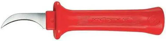 Alt view image 3 of 4 - Knipex 98-53-13 Insulated Dismantling Knife - Narrow, Fixed Hook Blade