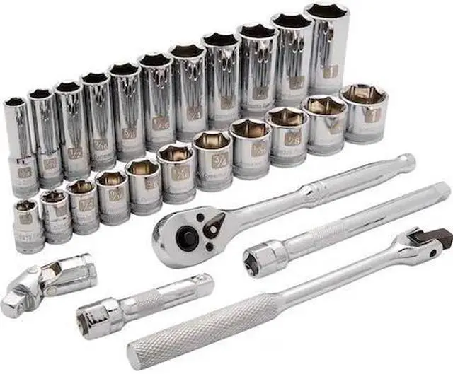 Main image of DYNAMIC D010009 Tools 3/8" Drive 27 Piece 6 Point, Std/Deep SAE Socket Set,