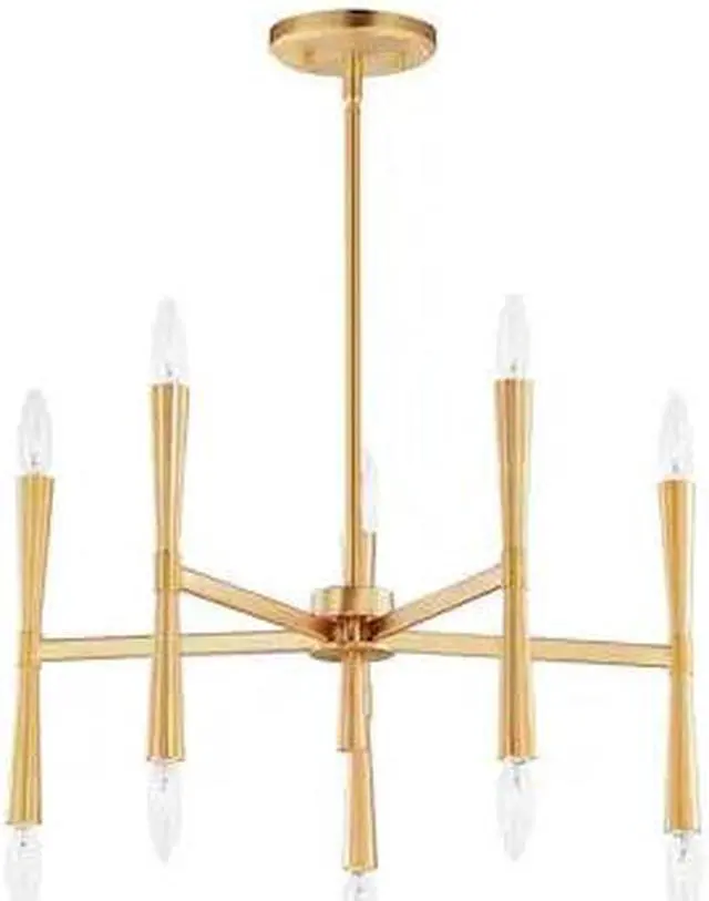 Main image of MAXIM LIGHTING 24625SBR Rome 10-Light Chandelier