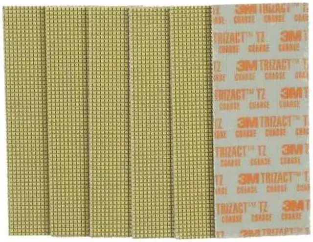 Main image of 3m 3-3/4" x 9" Diamond Abrasive Rectangular Polishing Pad, 3000 rpm, Gold, 6 PK