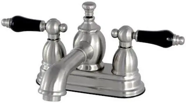 Alt view image 2 of 4 - Kingston Brass KS7008PKL 4 in. Centerset Lavatory Faucet with Brass Pop-Up, Satin Nickel