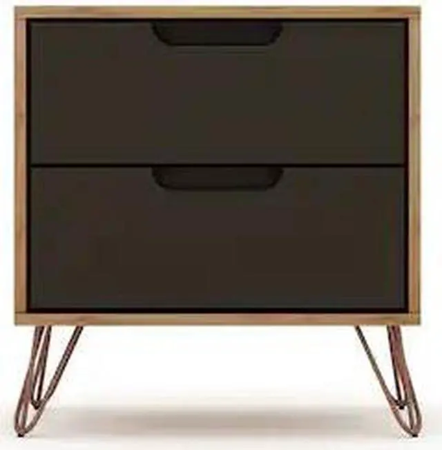 Alt view image 7 of 14 - Rockefeller 2.0 Nightstand in Nature and Textured Grey