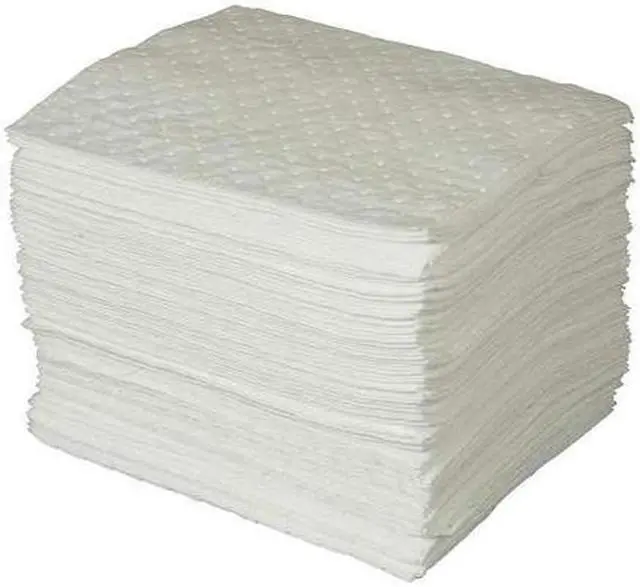 Alt view image 2 of 6 - BRADY SPC500 Sorbent Pad, 20 gal, 15 in x 19 in, Oil, White, Polypropylene