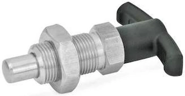 Main image of J.W. WINCO 817.4-8-8-M16X1.5-BK-NI Indexing Plungers with T-Handle