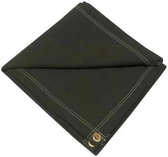 Main image of ZORO SELECT 10P548 Tarp, 10 x 20 ft, 20 Mil, Cotton Canvas, Standard Duty, Green