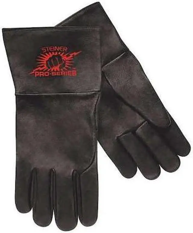 Alt view image 2 of 2 - STEINER 0266-S Pro-Series(TM) Welding Gloves, Gauntlet Cuff, Straight Thumb,