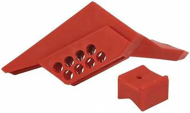 Main image of CONDOR 437R17 Ball Valve Lockout,Red,2-45/64" H