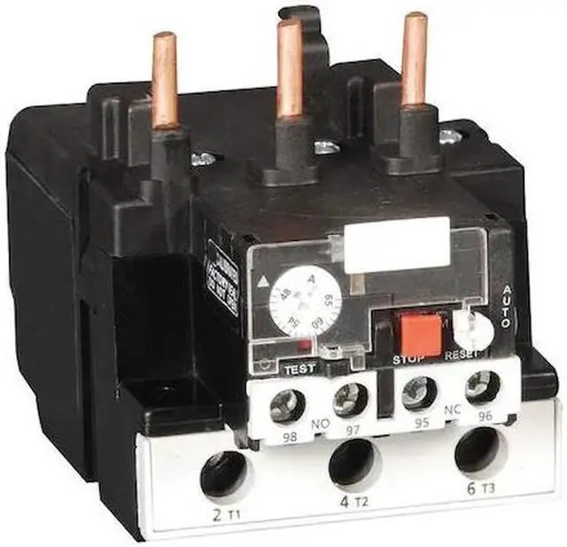 Alt view image 2 of 2 - DAYTON 6ECA2 Overload Relay, 1NC/1NO, 63 A Min current, 80 A Max current
