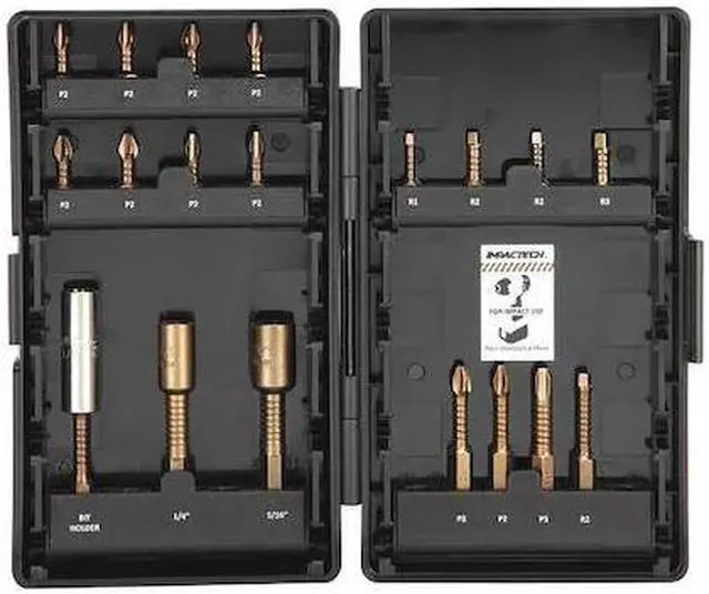 Alt view image 2 of 3 - VEGA P19-1DB 19 Piece Screwdriver Bit Set, 1/4"