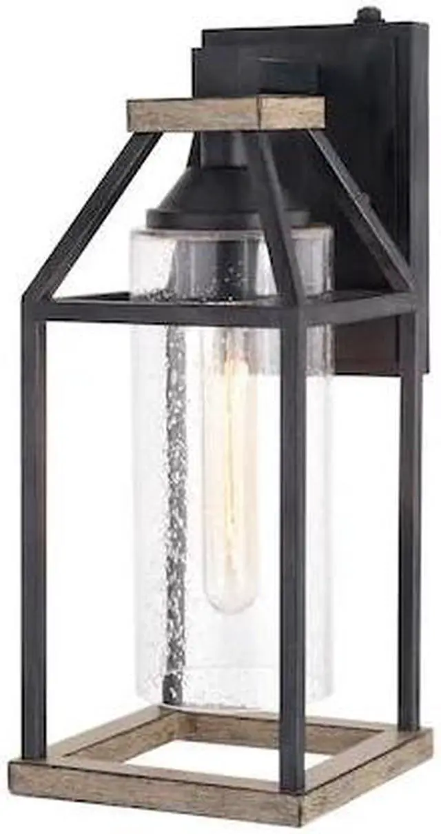 Main image of VAXCEL T0584 Napier 6.25-in Black Farmhouse Wall Lantern, Dusk to Dawn Photocell
