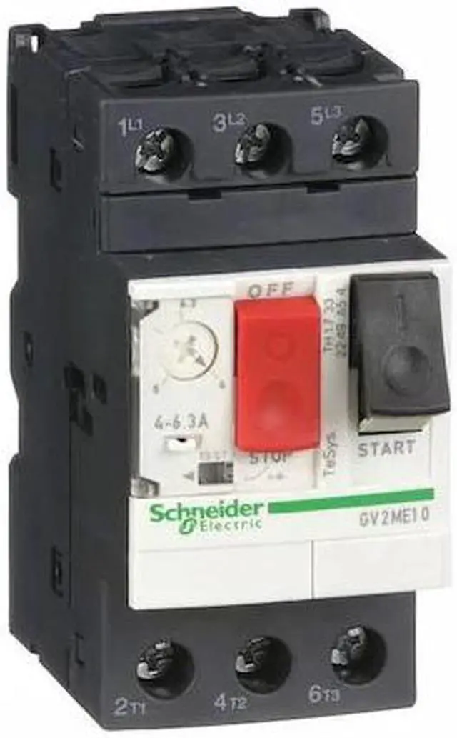 Alt view image 2 of 7 - SCHNEIDER ELECTRIC GV2ME10 Manual Motor Starter, Not Applicable, 3 P, 3 Phase,