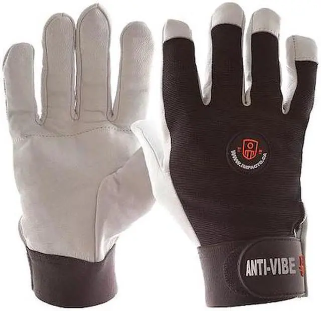 Alt view image 4 of 6 - IMPACTO BG413XL Anti-Vibration Gloves,XL,Black/White,PR