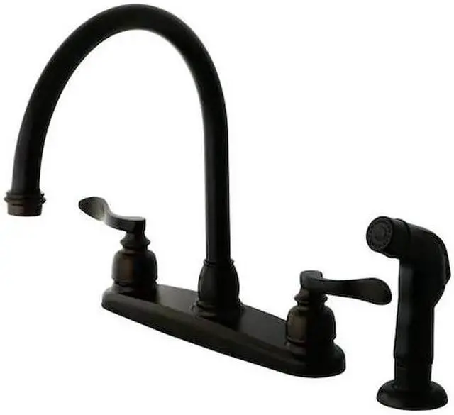 Alt view image 2 of 7 - Kingston Brass KB8795NFLSP NUWAVE FRENCH 8in Centerset Kitchen Faucet with Twin