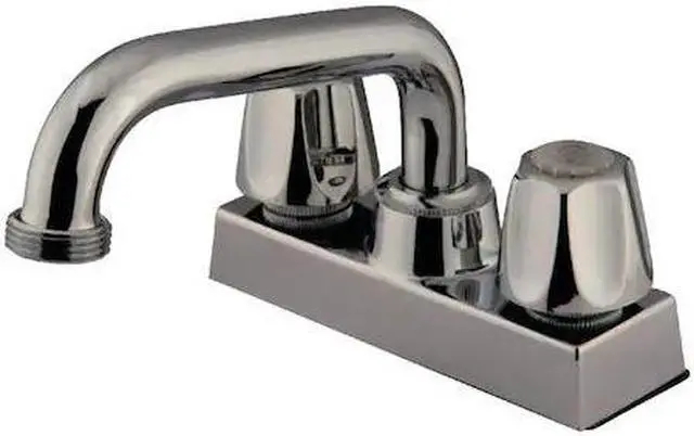 Alt view image 3 of 3 - Kingston Brass KF461 4 in. Centerset Laundry Faucet Metal Handle, Chrome