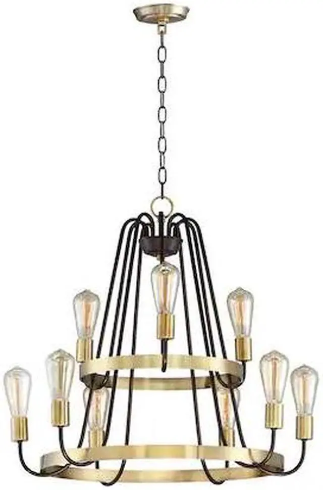 Main image of MAXIM LIGHTING 11737OIAB Haven 9-Light 27" Wide Oil Rubbed Bronze / Antique