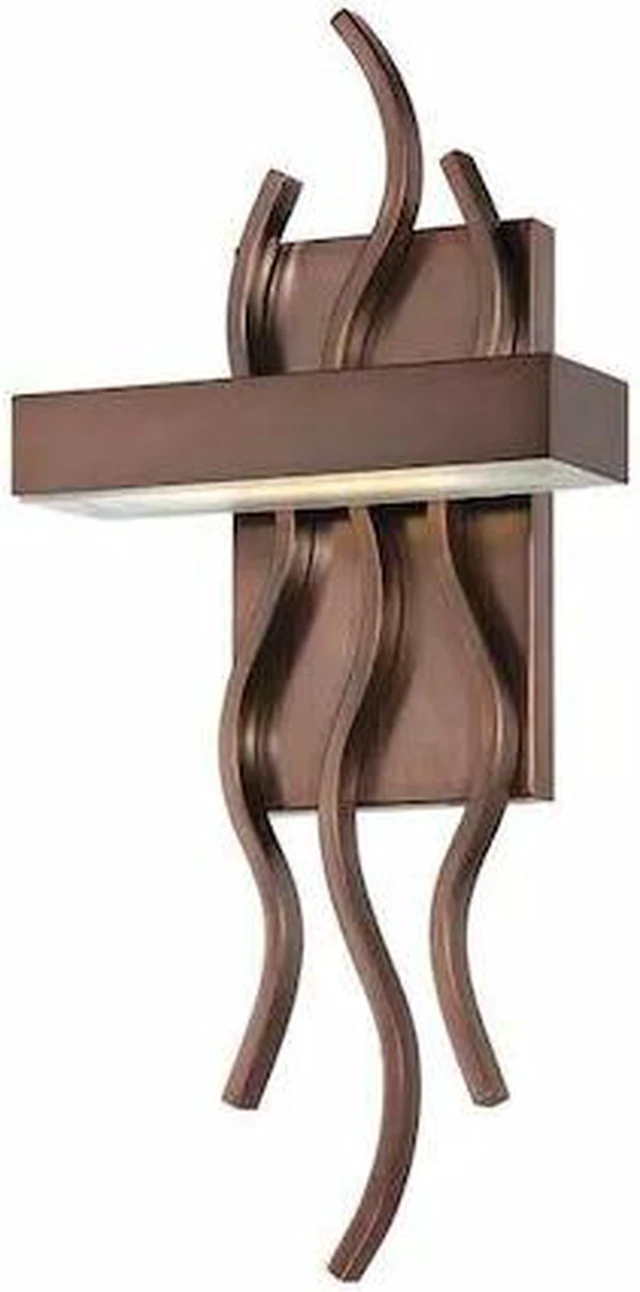 Main image of NUVO 62-124 Wave 1 Module Wall Sconce Frosted Glass Hazel Bronze