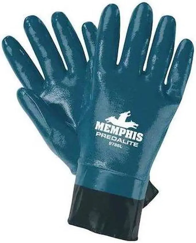 Alt view image 2 of 2 - MCR SAFETY 9786M 11" Chemical Resistant Gloves, Nitrile, M, 12PK