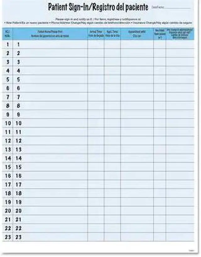Alt view image 7 of 20 - Tabbies Patient Sign-in Label Forms - Letter - 8 1/2" x 11" Sheet Size - Blue Sheet(s) - 125 / Pack