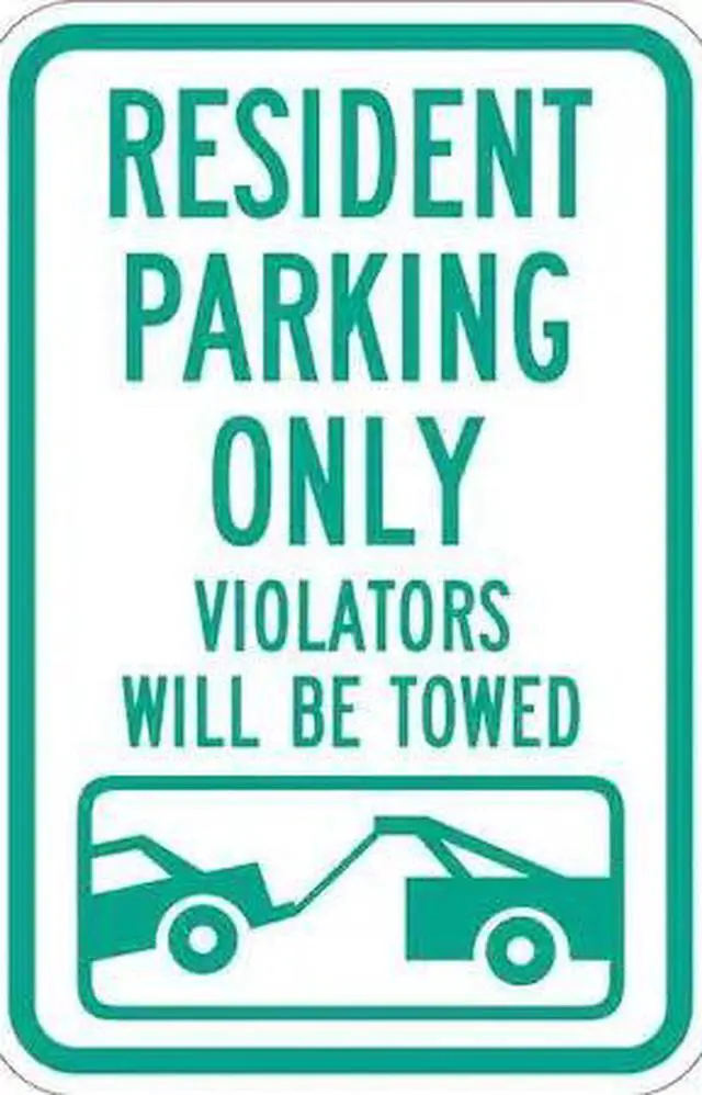 Alt view image 2 of 2 - LYLE T1-1034-HI_12x18 Resident Parking Sign, 12" W, 18" H, English, Aluminum,