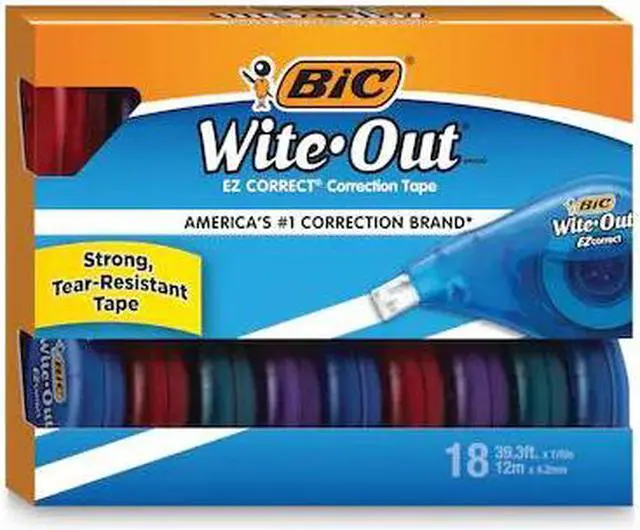 Alt view image 13 of 20 - BIC Wite-Out EZ Correct Correction Tape  Non-Refillable  1/6" x 472" WOTAP18