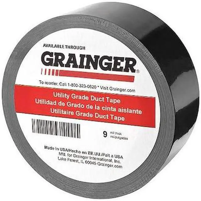 Main image of ZORO SELECT TC600-Black DuctTape,Black,33ydL,1-7/8inW,PK12