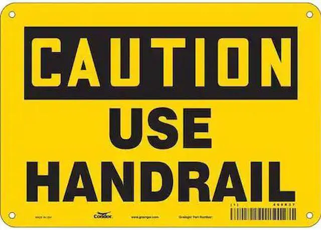 Main image of CONDOR 469R37 Safety Sign, 7 in Height, 10 in Width, Aluminum, Vertical