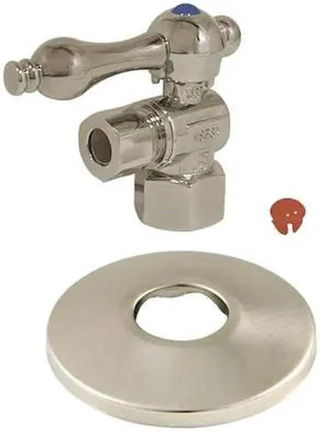 Main image of KINGSTON BRASS CC43108K CC43108K Qrtr Turn Valve W/Flange (1/2" FIP X 3/8" OD