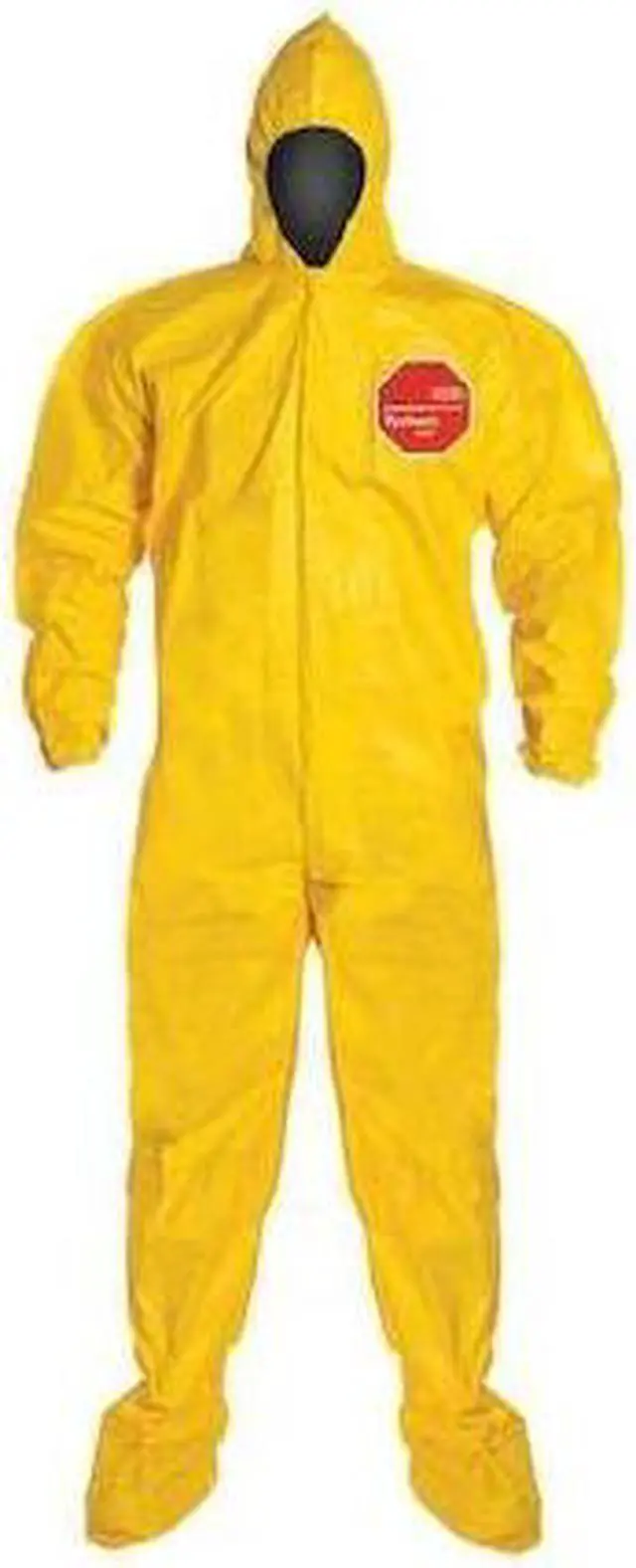 Main image of DUPONT QC122BYLLG001200 Chemcial Resistant Coverall, Hooded, L, Tychem(R) 2000,