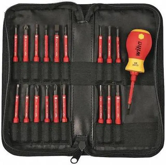 Alt view image 2 of 2 - Wiha Tools Electricians Tool Kit,20 pcs.  28396